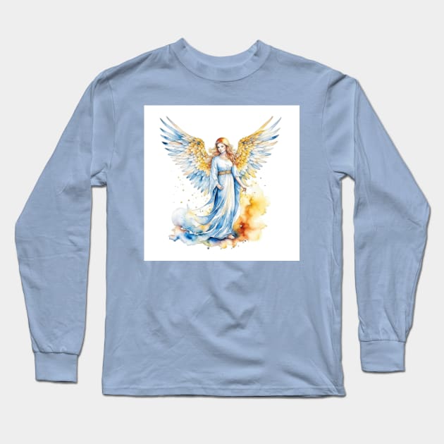 Christmas Angel Long Sleeve T-Shirt by Oldetimemercan